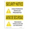 Signmission OSHA Security Sign, 10" Height, 14" Width, Rigid Plastic, Unauthorized Vehicles Bilingual, Landscape OS-SN-P-1014-L-11653 - alternate 1